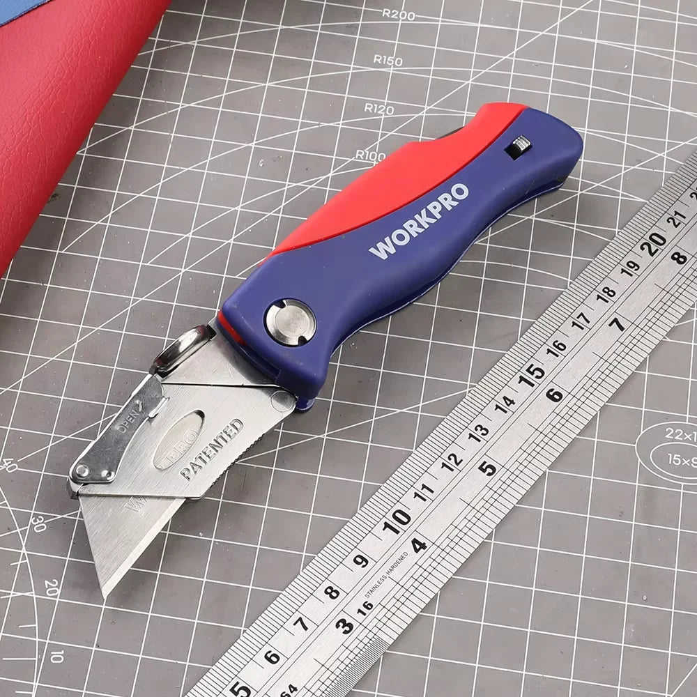 EDCIMBA UK-PR3 WORKPRO Folding Knife 15 Blades Heavy Duty Stainless Steel Utility Cutter