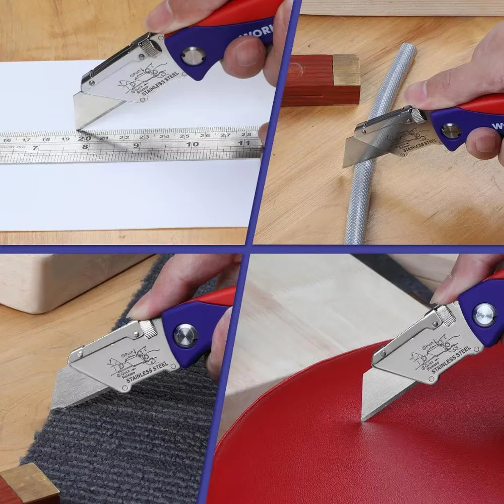 EDCIMBA UK-PR3 WORKPRO Folding Knife 15 Blades Heavy Duty Stainless Steel Utility Cutter